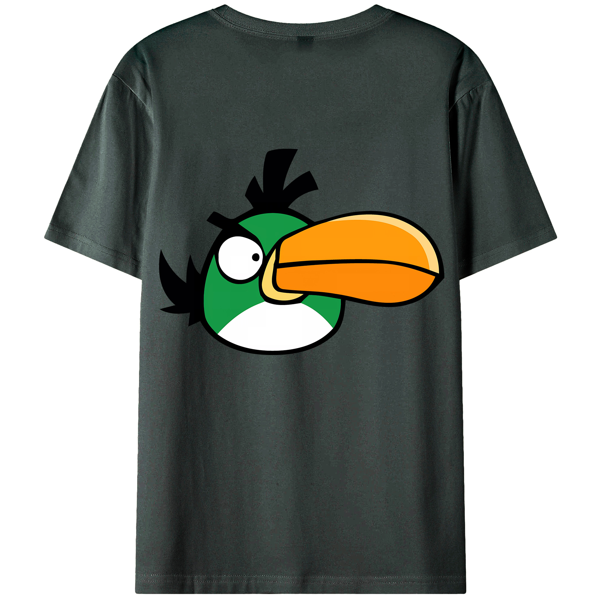 （画像用） Angry Birds アングリーバード 綿100％ メンズ半袖Tシャツ（バックプリント） 通気性